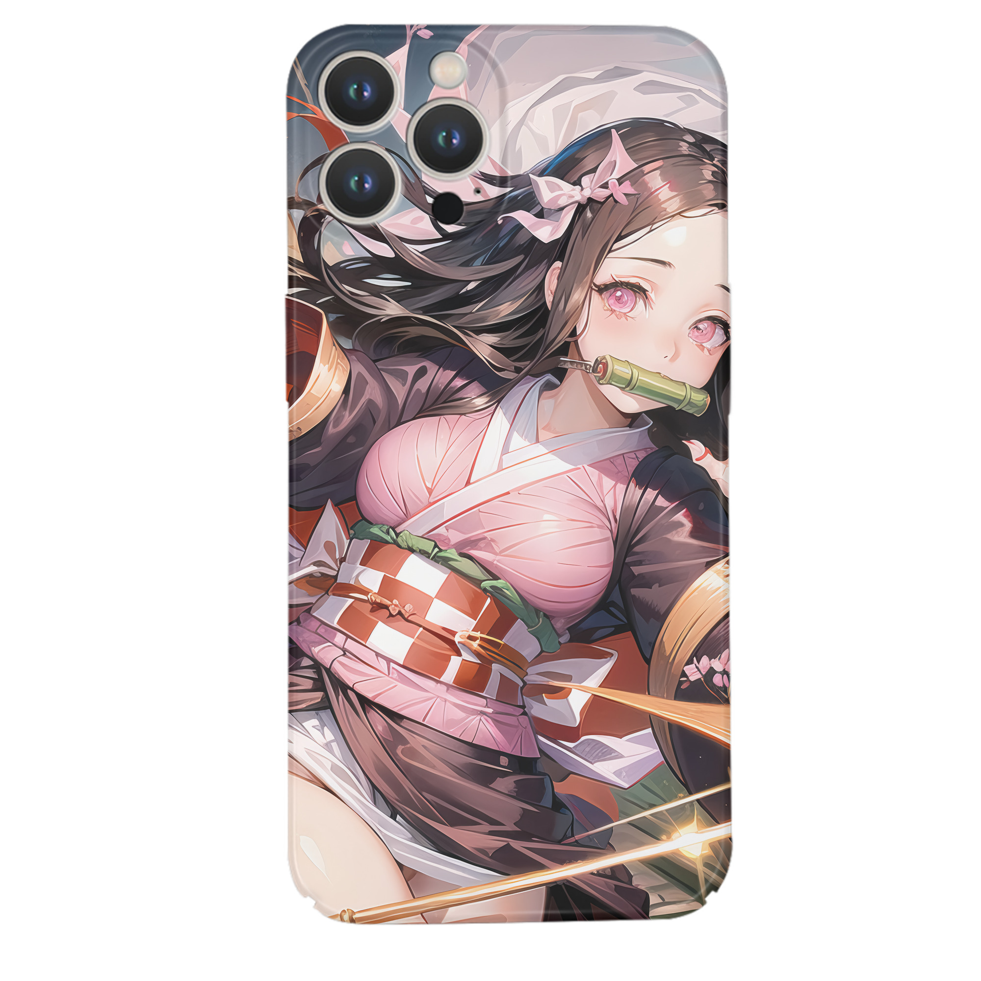 （画像用） 鬼滅の刃（きめつのやいば）竈門 禰󠄀豆子／かまど ねずこ Kamado Nezuko 【iPhone 14シリーズ対応】ハードケース